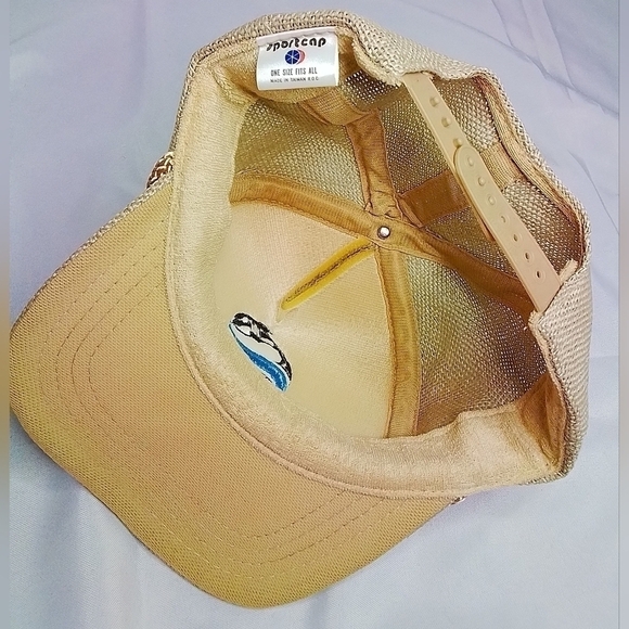 Nwt Sea World SHAMU Burlap Adjustable Snap Back Baseball Cap Hat Vintage 1980's - Picture 6 of 6